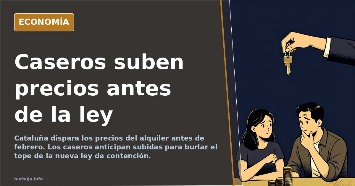 Edificios de alquiler en Barcelona con carteles de precios en el escaparate
