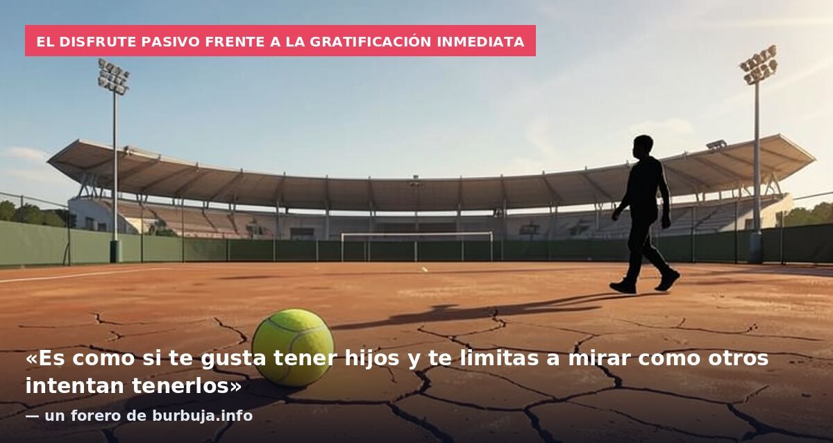El disfrute pasivo frente a la gratificación inmediata: «Es como si te gusta tener hijos y te limitas a mirar como otros intentan tenerlos» — un forero de burbuja.info