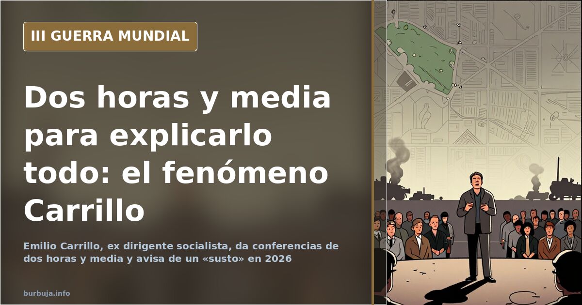 Emilio Carrillo: del PSOE al «susto» que anuncia para 2026