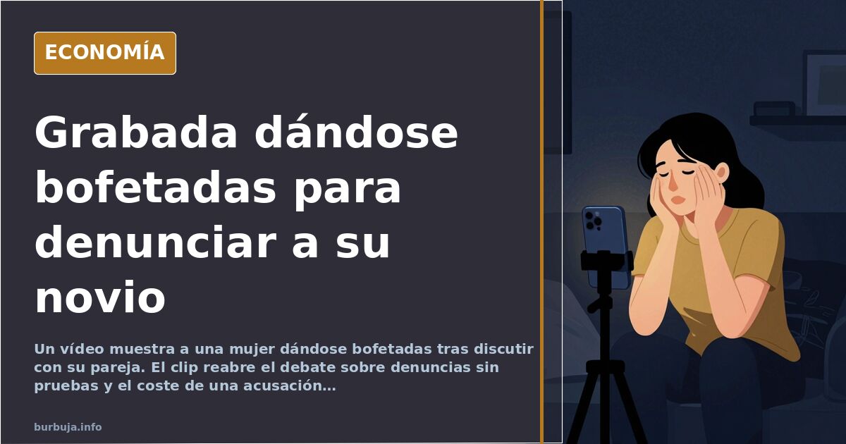 Un vídeo muestra a una mujer dándose bofetadas tras discutir con su pareja