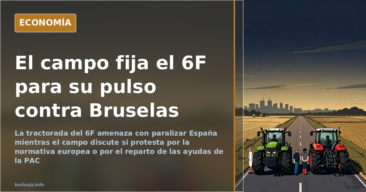 Tractores convocados para la tractorada del 6F