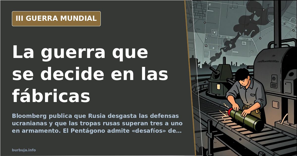 Ucrania y el desgaste: la guerra que se decide en las fábricas