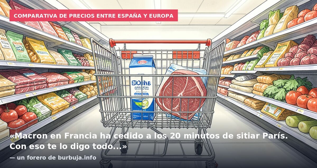 Comparativa de precios entre España y Europa: «Macron en Francia ha cedido a los 20 minutos de sitiar París. Con eso te lo digo todo...» — un forero de burbuja.info