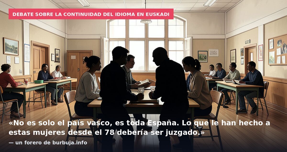Debate sobre la continuidad del idioma en Euskadi: «No es solo el país vasco, es toda España. Lo que le han hecho a estas mujeres desde el 78 debería ser juzgado.» — un forero de burbuja.info