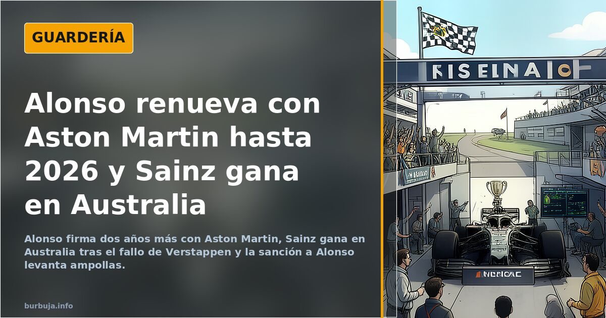 Alonso renueva con Aston Martin hasta 2026 y Sainz gana en Australia