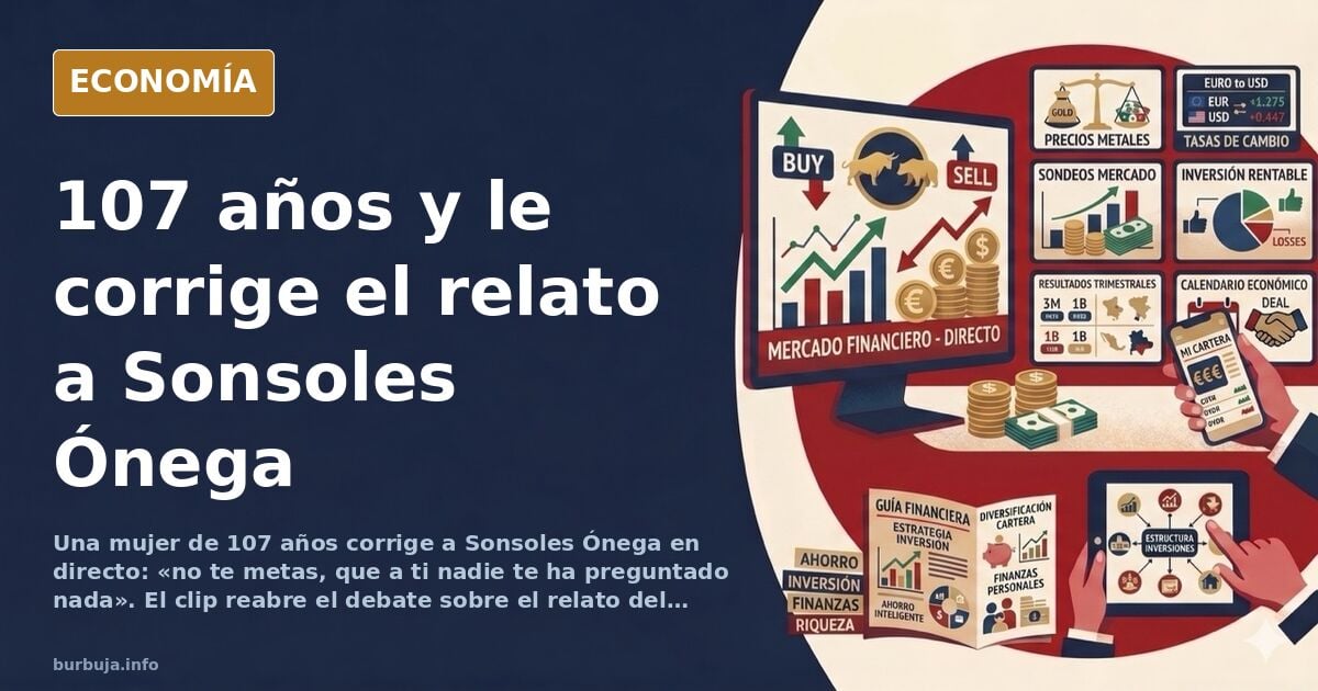 Mujer anciana de 107 años en un plató de televisión corrigiendo a una presentadora sobre el baile durante el franquismo