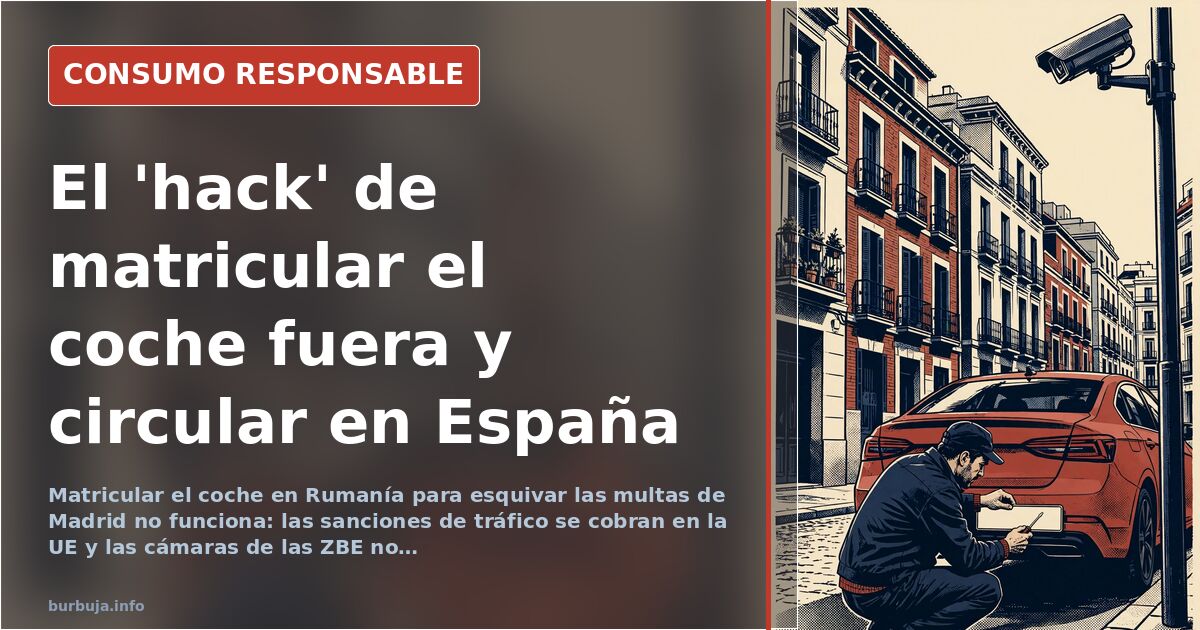 Matricular el coche en Rumanía para esquivar Madrid: el atajo que no existe
