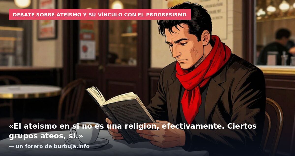 Debate sobre ateísmo y su vínculo con el progresismo: «El ateismo en si no es una religion, efectivamente. Ciertos grupos ateos, si.» — un forero de burbuja.info