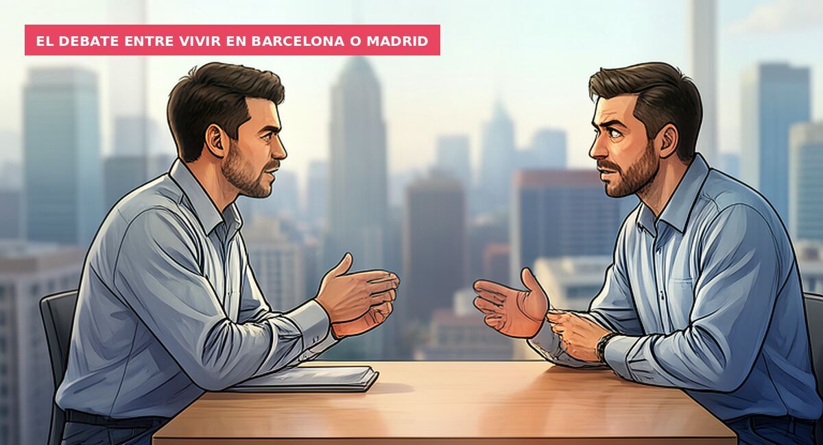 El debate entre vivir en Barcelona o Madrid
