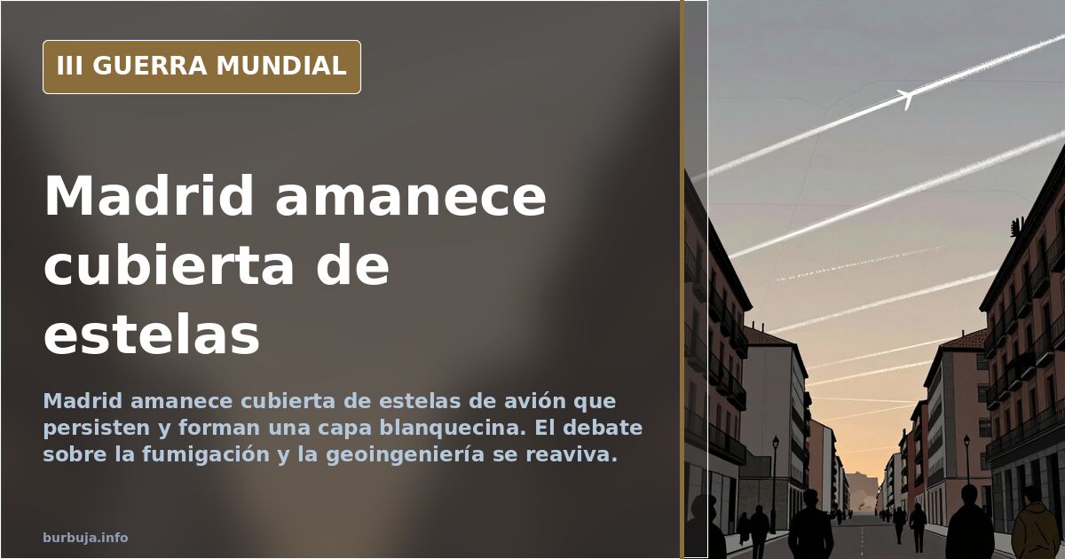 Madrid amanece cubierta de estelas: el debate sobre la fumigación