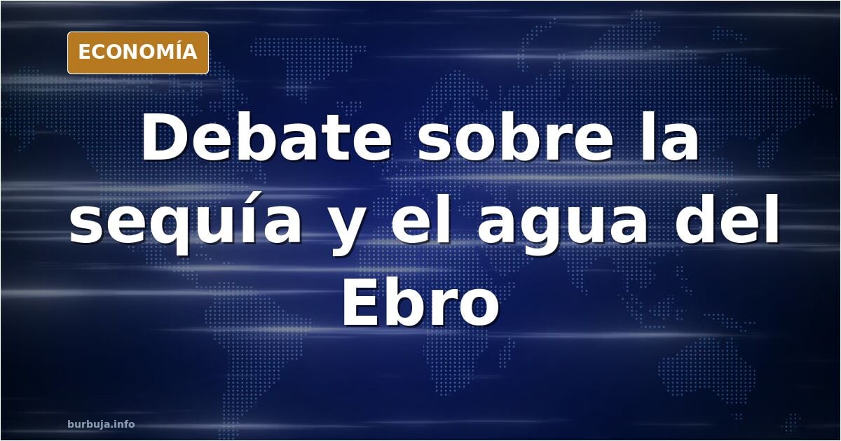 Ilustración editorial de un embalse seco con grietas en el fondo y una tubería que gotea hacia una ciudad al fondo