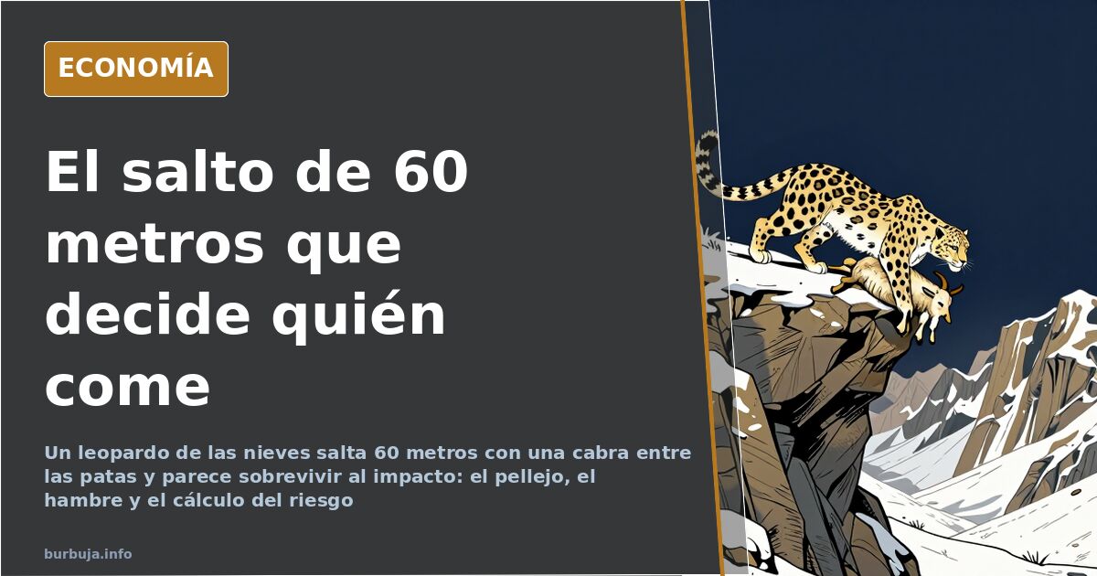 60 metros de caída por una cabra: la economía del depredador