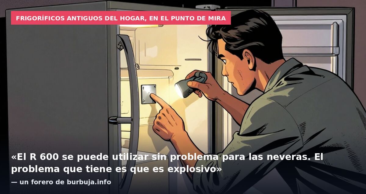 Frigoríficos antiguos del hogar, en el punto de mira: «El R 600 se puede utilizar sin problema para las neveras. El problema que tiene es que es explosivo» — un forero de burbuja.info