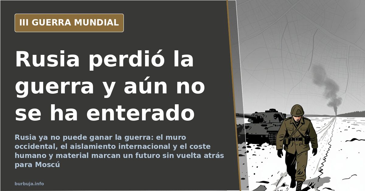 Rusia ya ha perdido la guerra: el muro occidental que no se desmontará