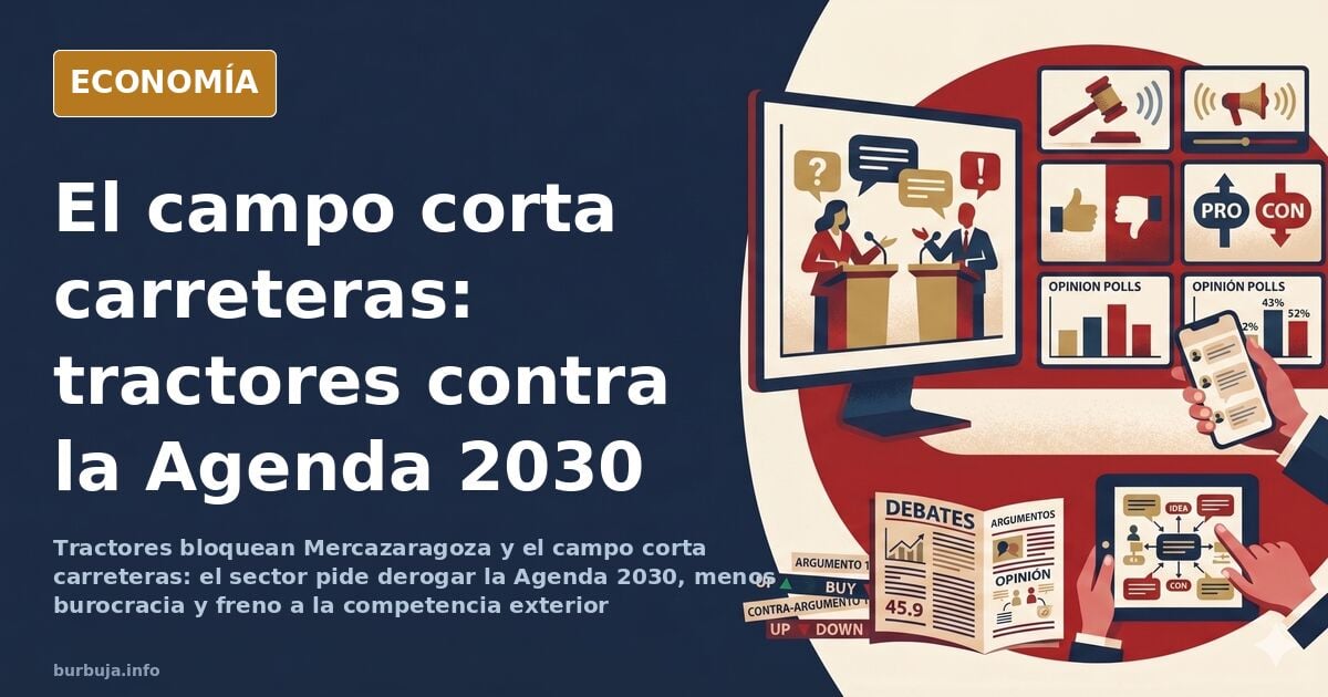 Tractores contra la Agenda 2030: el campo corta carreteras
