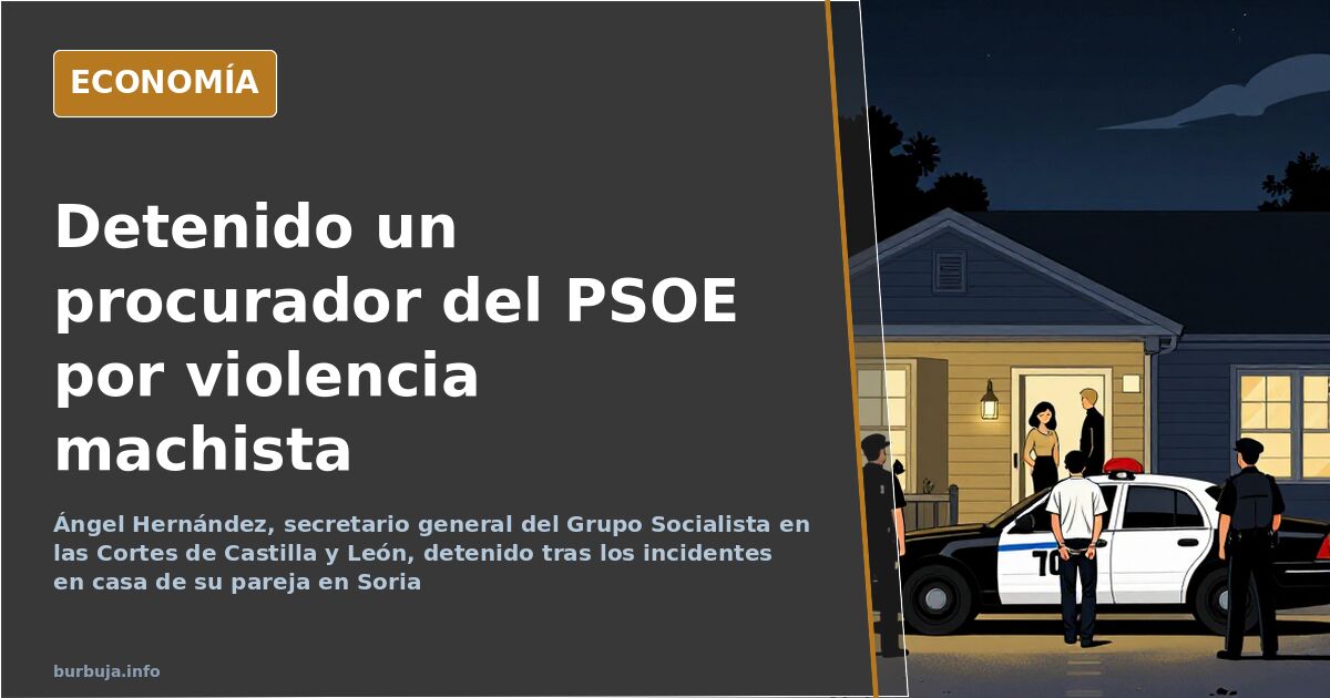 Edificio de viviendas en Soria, escenario del incidente por el que fue detenido el procurador socialista Ángel Hernández