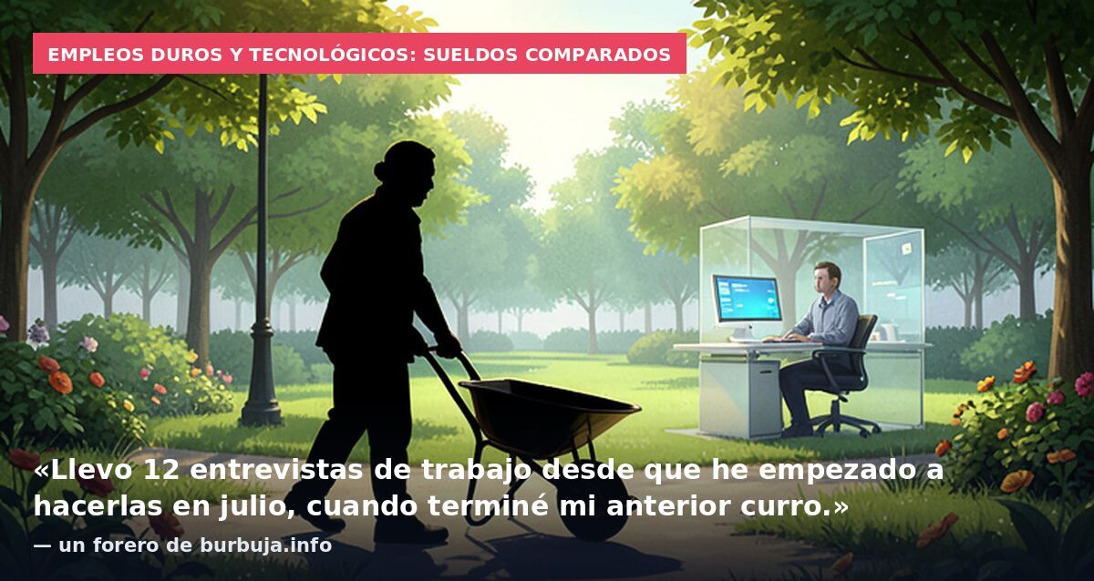 Empleos duros y tecnológicos: sueldos comparados: «Llevo 12 entrevistas de trabajo desde que he empezado a hacerlas en julio, cuando terminé mi anterior curro.» — un forero de burbuja.info