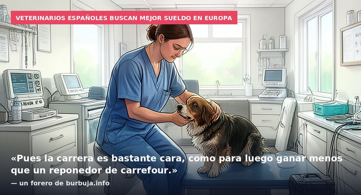 Veterinarios españoles buscan mejor sueldo en Europa: «Pues la carrera es bastante cara, como para luego ganar menos que un reponedor de carrefour.» — un forero de burbuja.info