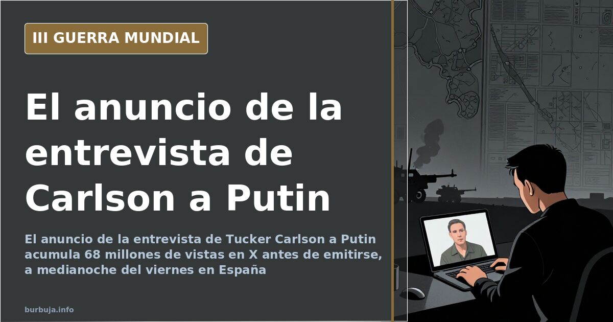 Tucker Carlson's Putin interview预告 hits 68 million views
