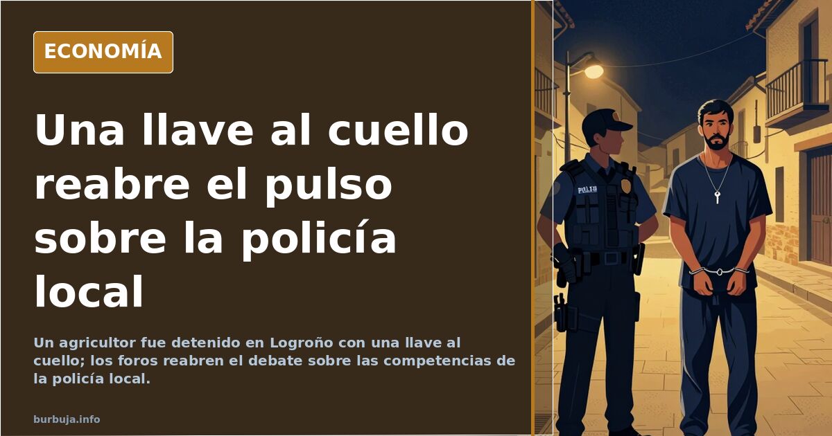 Detenido un agricultor en Logroño con una llave al cuello