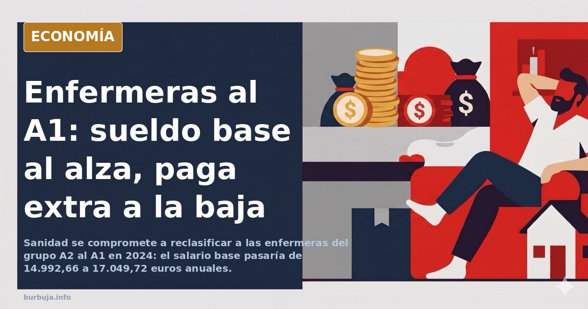 Enfermeras concentradas frente al Ministerio de Sanidad en Madrid para pedir la reclasificación al grupo funcionarial A1