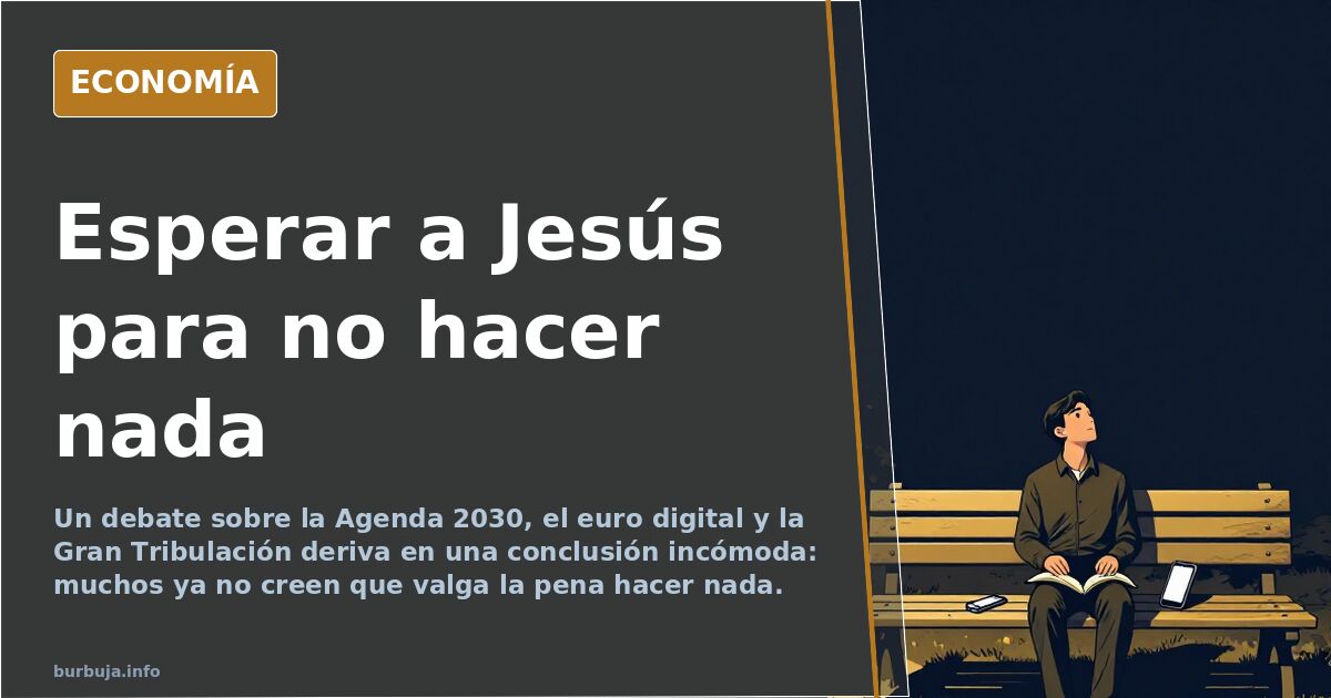 Reloj de arena y documentos con la fecha 2030 en una ilustración editorial sobre la Gran Tribulación y la segunda venida