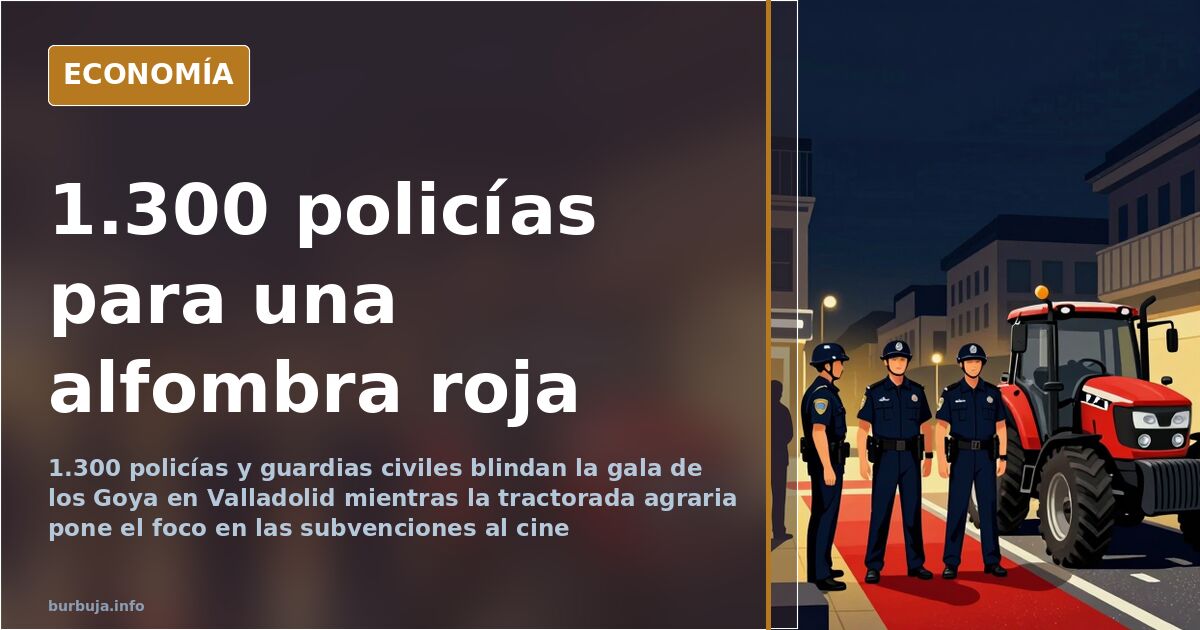 Dispositivo policial desplegado en Valladolid para blindar la gala de los Goya