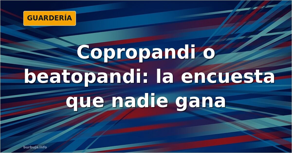 Ilustración de una encuesta dividida en dos urnas enfrentadas con papeletas volando y cuentas duplicadas en el recuento
