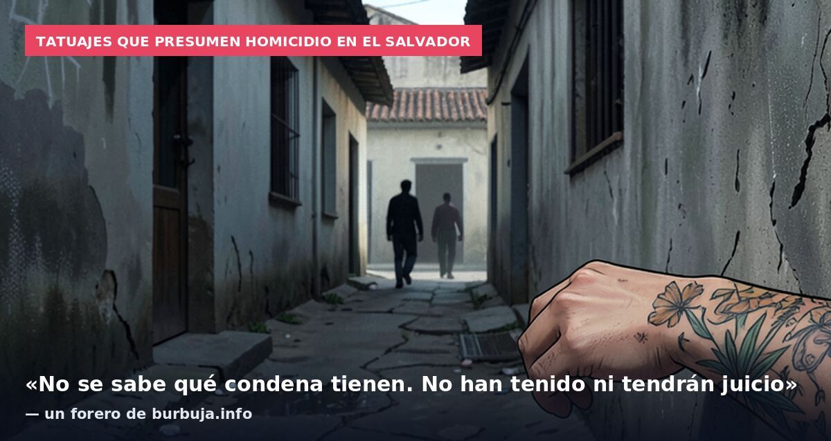 Tatuajes que presumen homicidio en El Salvador: «No se sabe qué condena tienen. No han tenido ni tendrán juicio» — un forero de burbuja.info