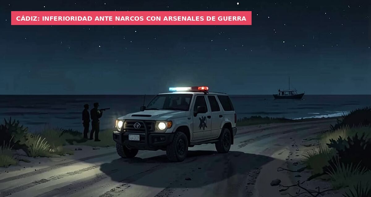 Cádiz: inferioridad ante narcos con arsenales de guerra