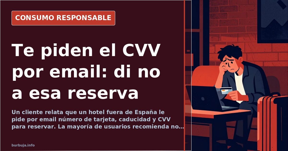 Hotel verlangt CVV per E-Mail: Ist das normal?