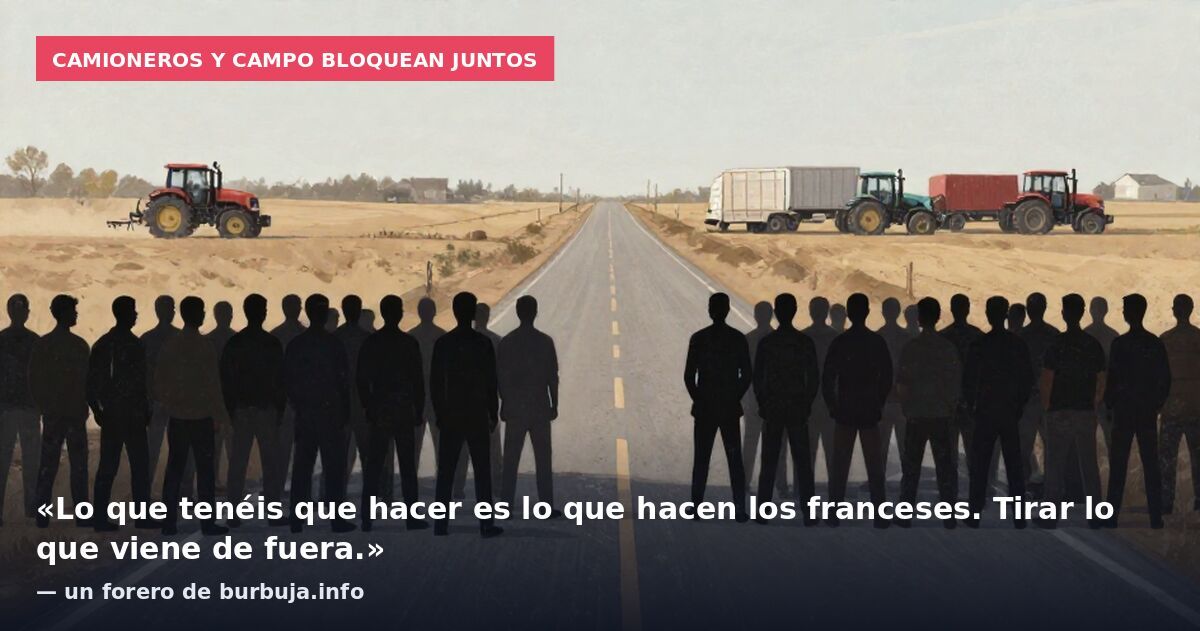Camioneros y campo bloquean juntos: «Lo que tenéis que hacer es lo que hacen los franceses. Tirar lo que viene de fuera.» — un forero de burbuja.info