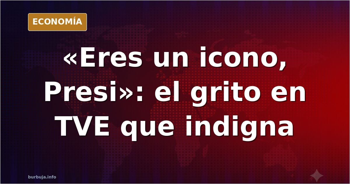 Ilustración editorial de una periodista con micrófono gritando ante un atril oficial en una gala de premios retransmitida por
