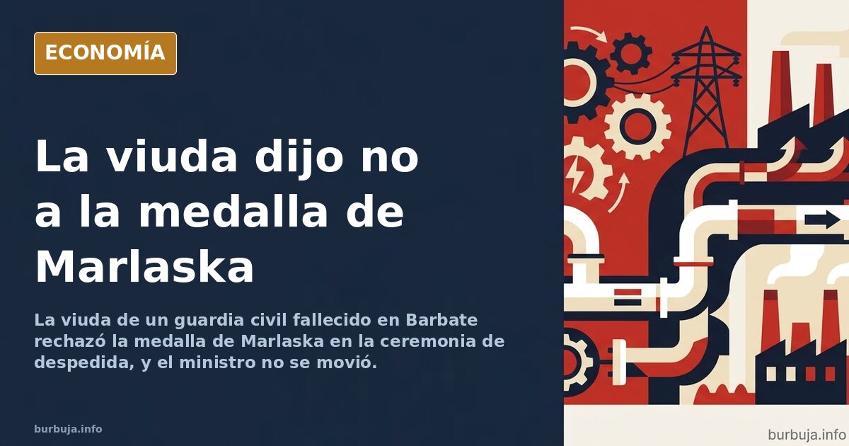 Viuda de un guardia civil fallecido rechazando la condecoración del ministro del Interior durante una ceremonia oficial