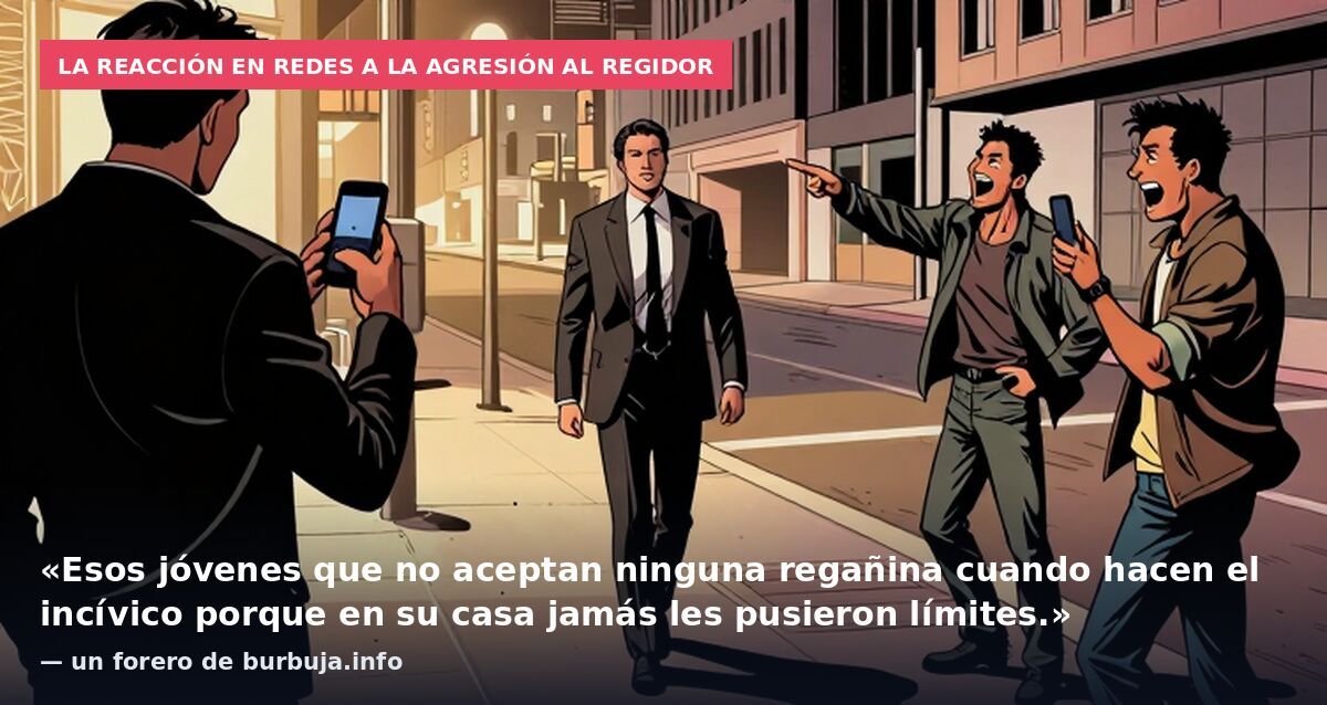La reacción en redes a la agresión al regidor: «Esos jóvenes que no aceptan ninguna regañina cuando hacen el incívico porque en su casa jamás les pusieron límites.» — un forero de burbuja.info