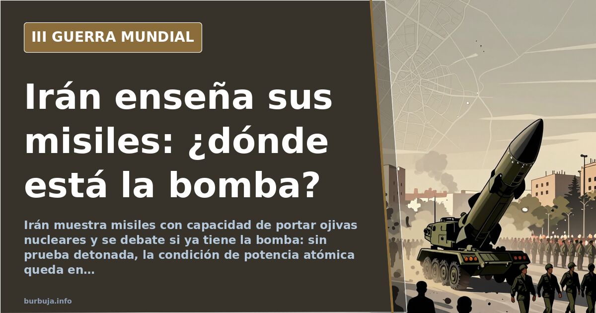 Irán muestra misiles y se debate si tiene la bomba