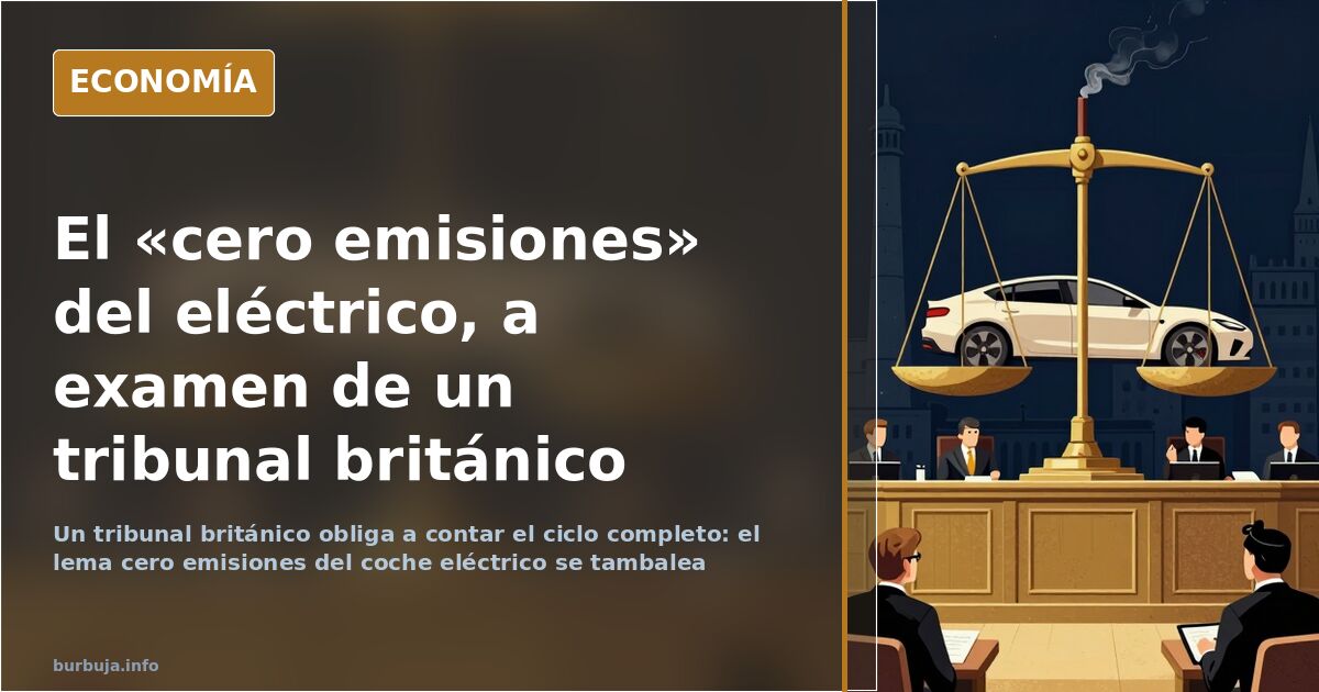 Un tribunal británico cuestiona el «cero emisiones» del eléctrico