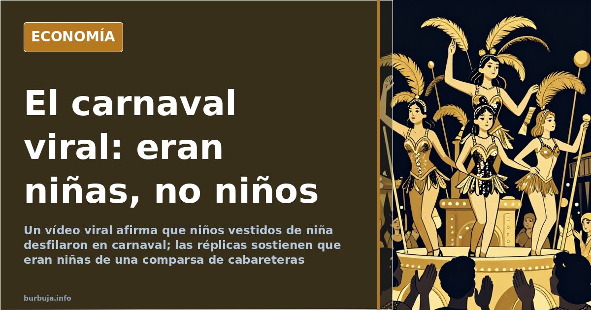 Carnaval viral: niñas de cabaret, no niños vestidos de niñas