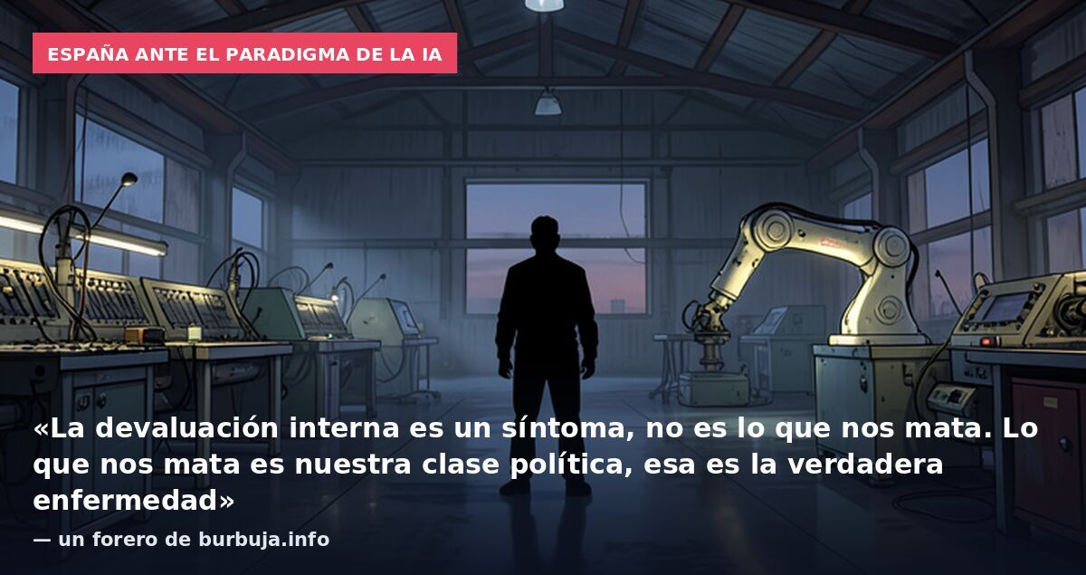 España ante el paradigma de la IA: «La devaluación interna es un síntoma, no es lo que nos mata. Lo que nos mata es nuestra clase política, esa es la verdadera enfermedad» — un forero de burbuja.info