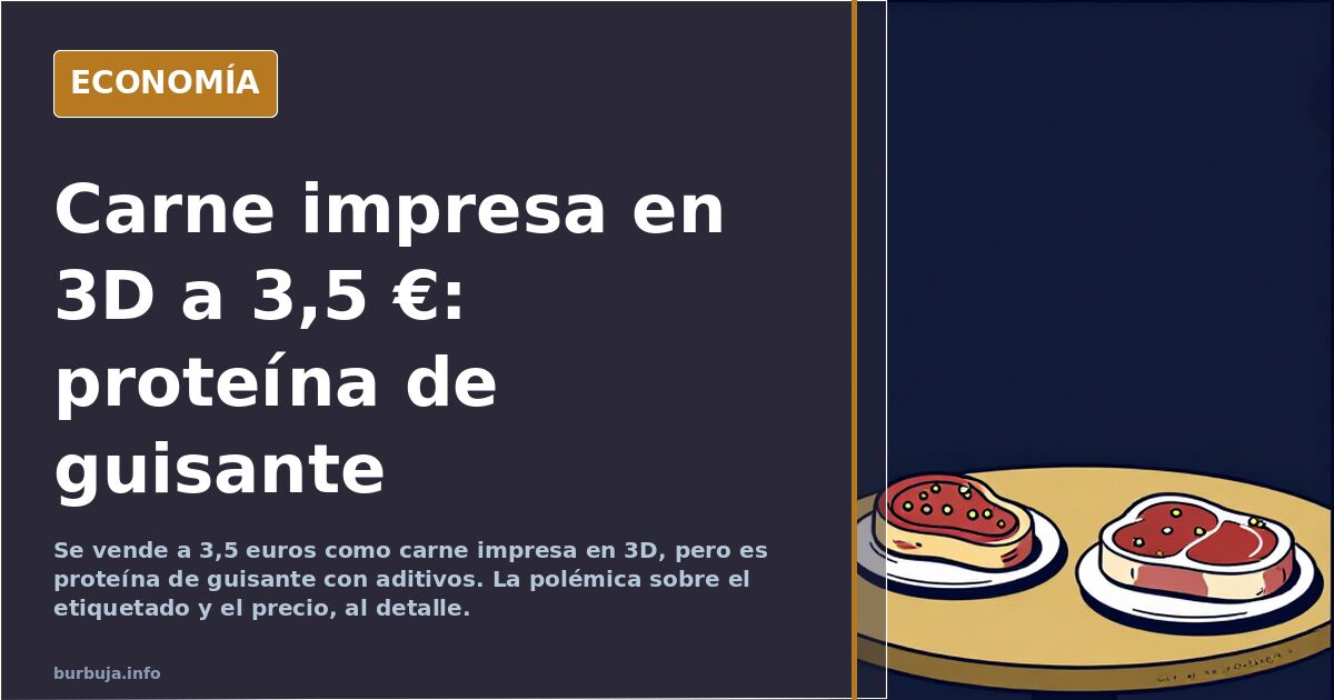 Carne impresa en 3D a 3,5 euros: no lleva carne ni impresora