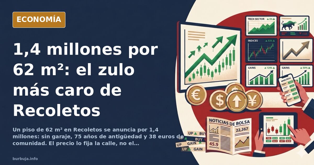 1,4 millones por 62 m² en Recoletos: el zulo de lujo que indigna