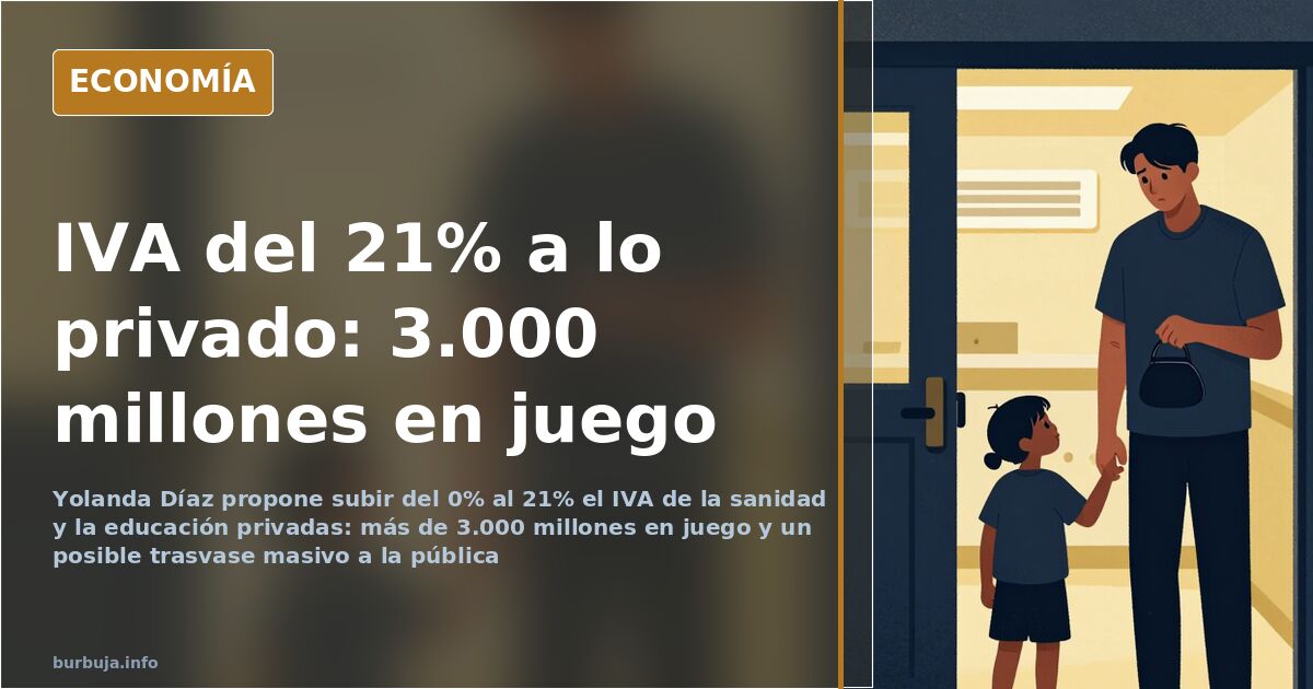 Díaz plantea un IVA del 21% a sanidad y educación privada
