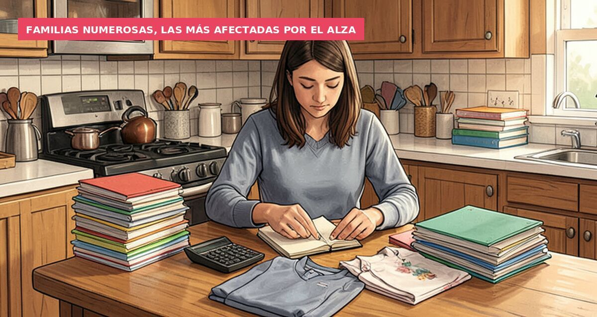 Familias numerosas, las más afectadas por el alza