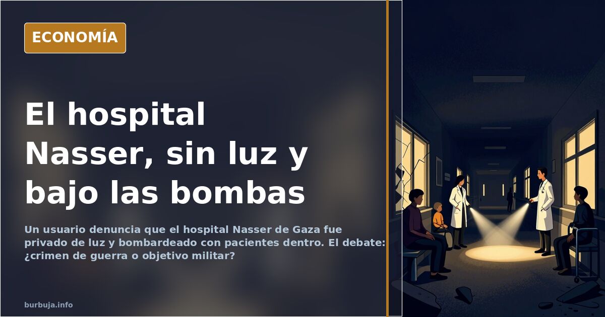 Debate sobre el hospital Nasser: «crimen de guerra» o «es la guerra»
