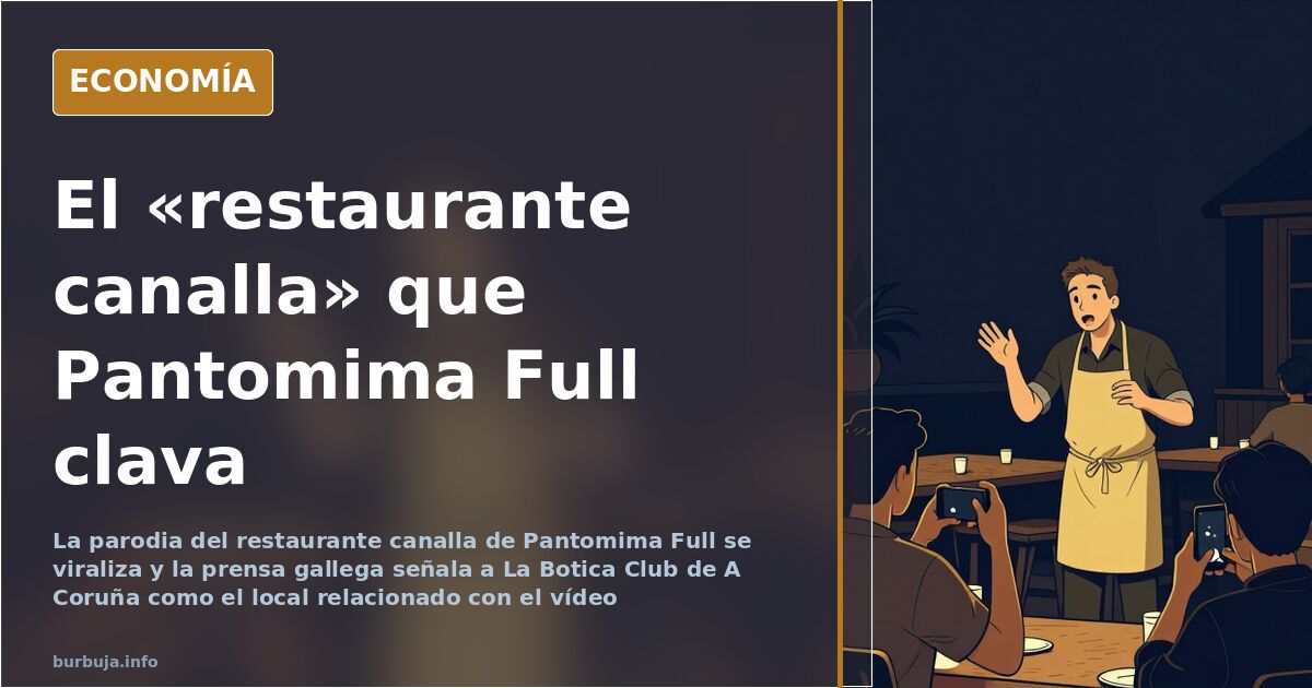 Ilustración editorial de un restaurante canalla con ladrillo visto, pizarra de tiza y carta corta frente a la barra