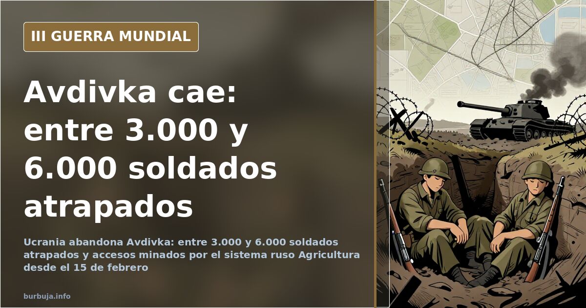 Avdivka: Syrsky ordena retirarse con la salida minada