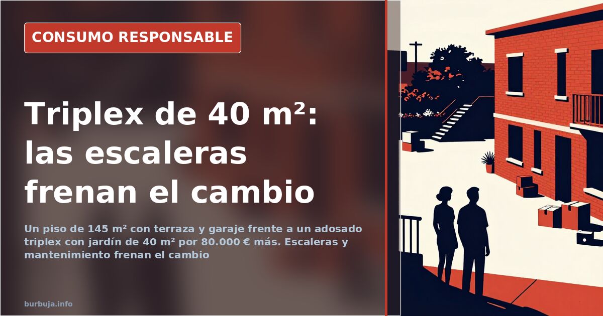 Piso de 145 m² o adosado triplex: 80.000 € de diferencia