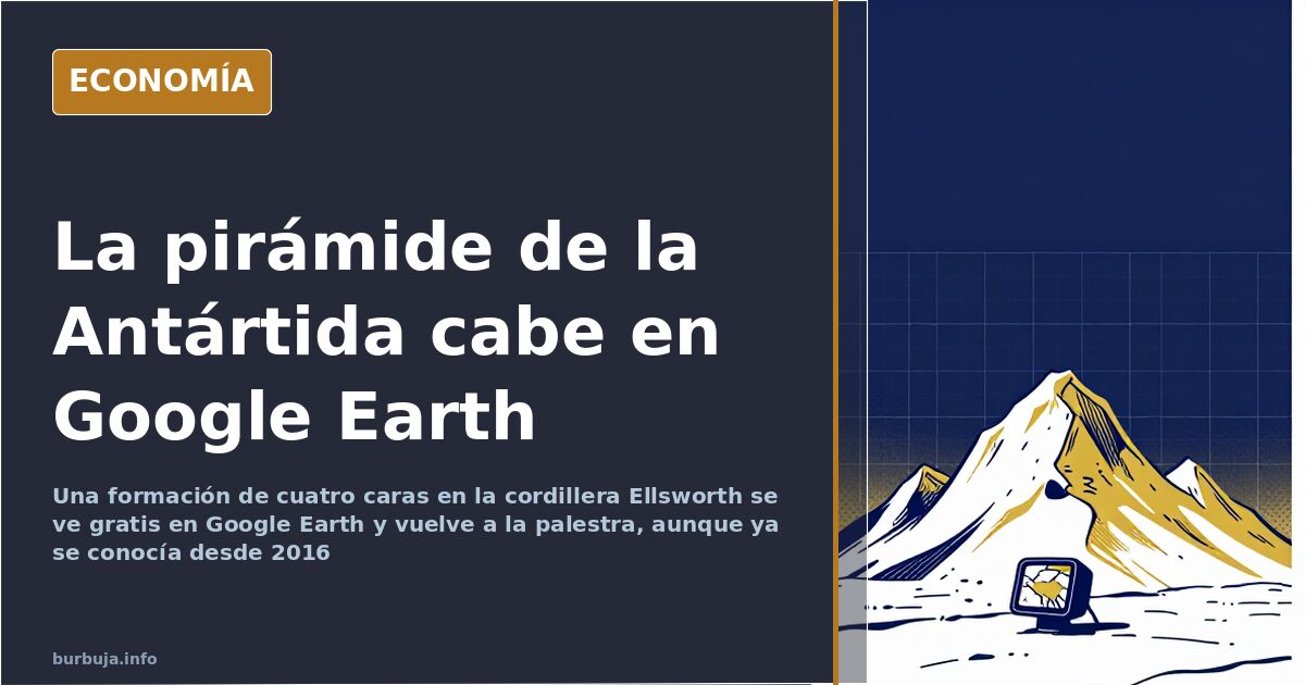 Formación con cuatro caras y aristas marcadas cubierta de nieve en la cordillera Ellsworth de la Antártida