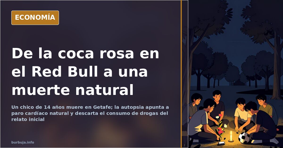 Lata de bebida energética sobre una acera junto a la boca del metro de Los Espartales, en Getafe, al anochecer