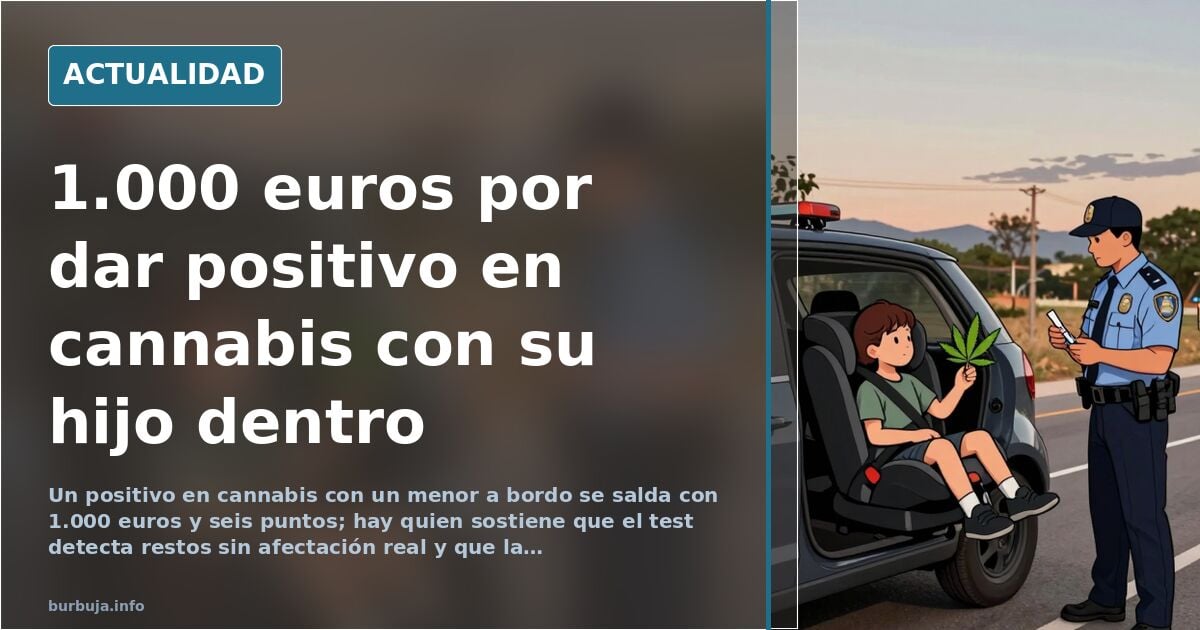 1.000 Euro Bußgeld und Punkte für Cannabis am Steuer mit Kind in Spanien